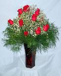 01M 12 Red Roses Arranged