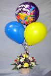 01F Birthday Arrangement with Balloons