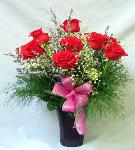 01P Anniversary 12 Red Roses Arranged